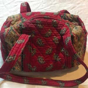 Vera Bradley paisley rare Indiana cosmetic handbag
